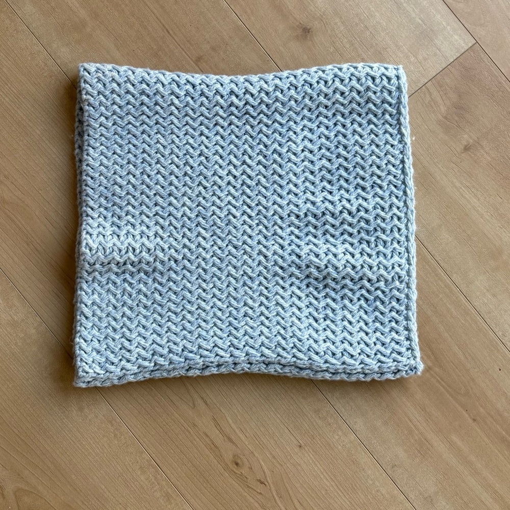 GAP Chunky Wool Blend Knit Cowl in Light Blue